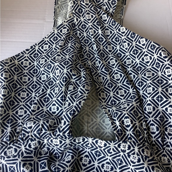 Hollister Sleeveless Dress Navy White Size Large New - Picture 3 of 11